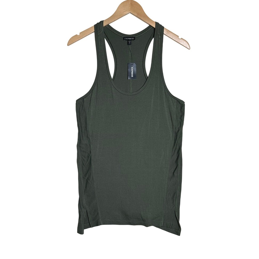 NWT Express Scoop Neck Tank Top size Small Green